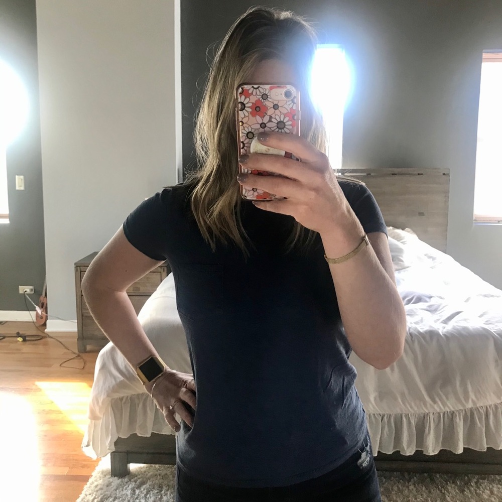 Navy blue Madewell crew neck t-shirt